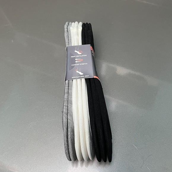 Skechers Active No Show Liner Socks - Black, Gray and White NWT - Picture 3 of 4